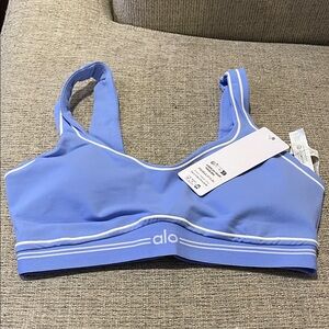 ALO Yoga Heart Throb Women's Blue Sports Bra